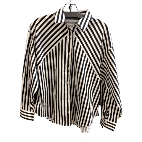 Top Long Sleeve By Express In Striped Pattern, Size: S