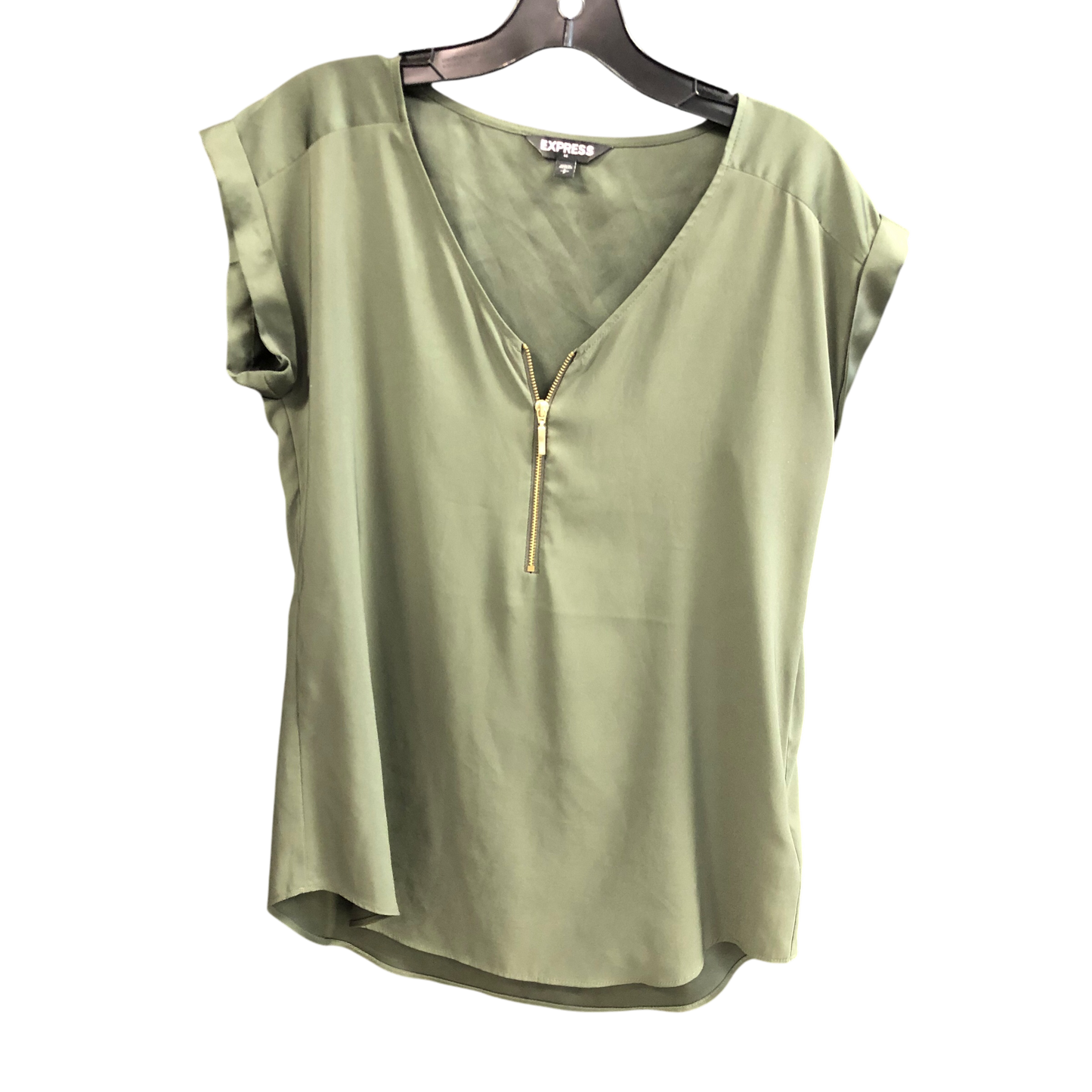 Top Short Sleeve By Express In Green, Size: S