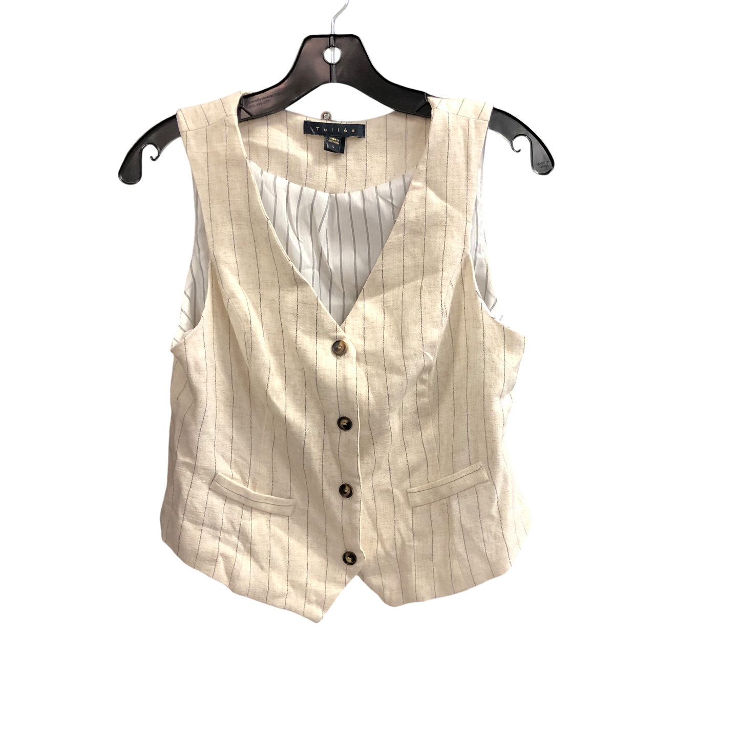 Vest Other By Clothes Mentor In Striped Pattern, Size: L