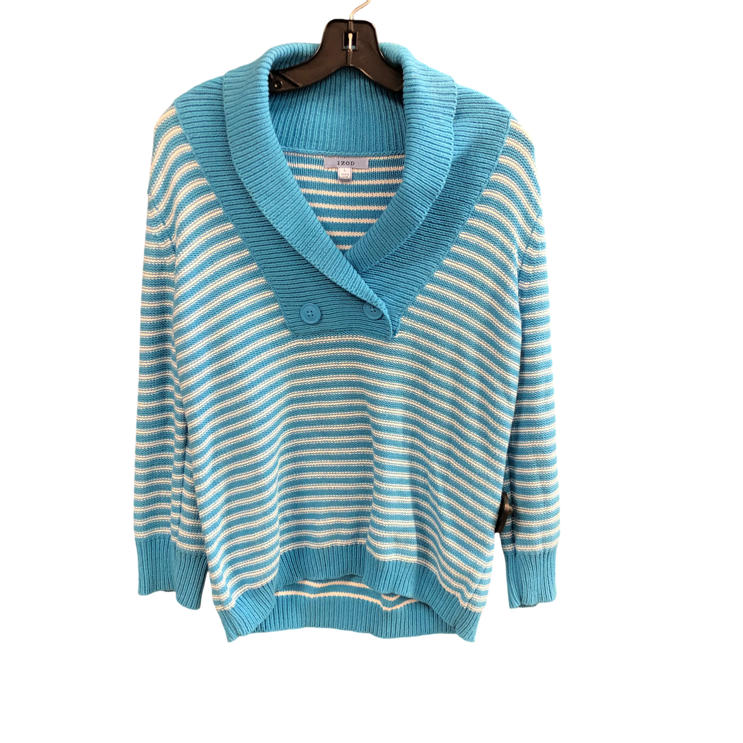 Sweater By Izod In Blue & White, Size: L