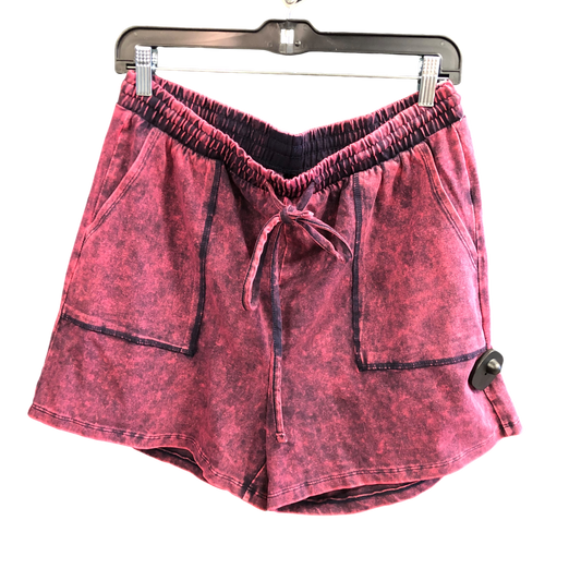 Shorts By Zenana Outfitters In Maroon, Size: L