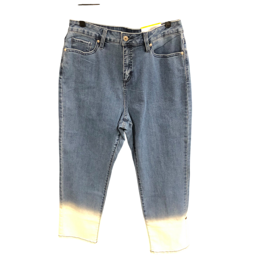 Jeans Straight By Style And Company In Blue & White, Size: 14p