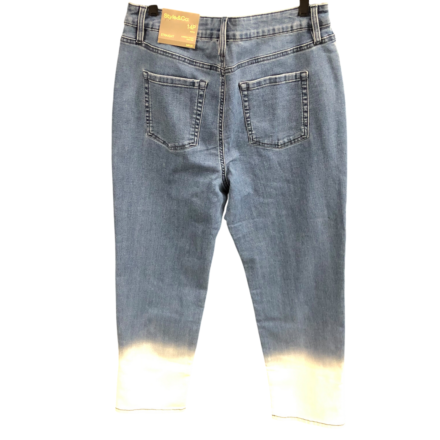 Jeans Straight By Style And Company In Blue & White, Size: 14p