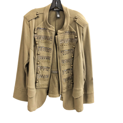 Jacket Moto By Inc In Olive, Size: 3x