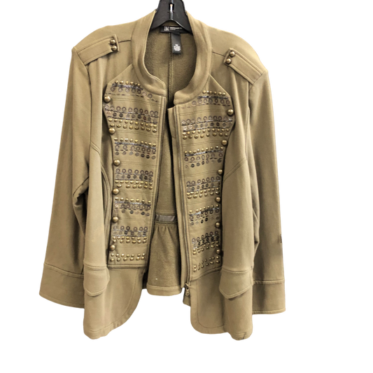 Jacket Moto By Inc In Olive, Size: 3x