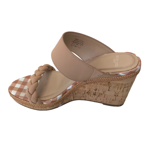 Tan Sandals Heels Wedge Draper James, Size 8