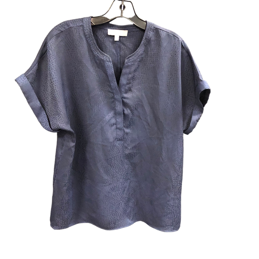 Navy Top Short Sleeve Marled, Size M