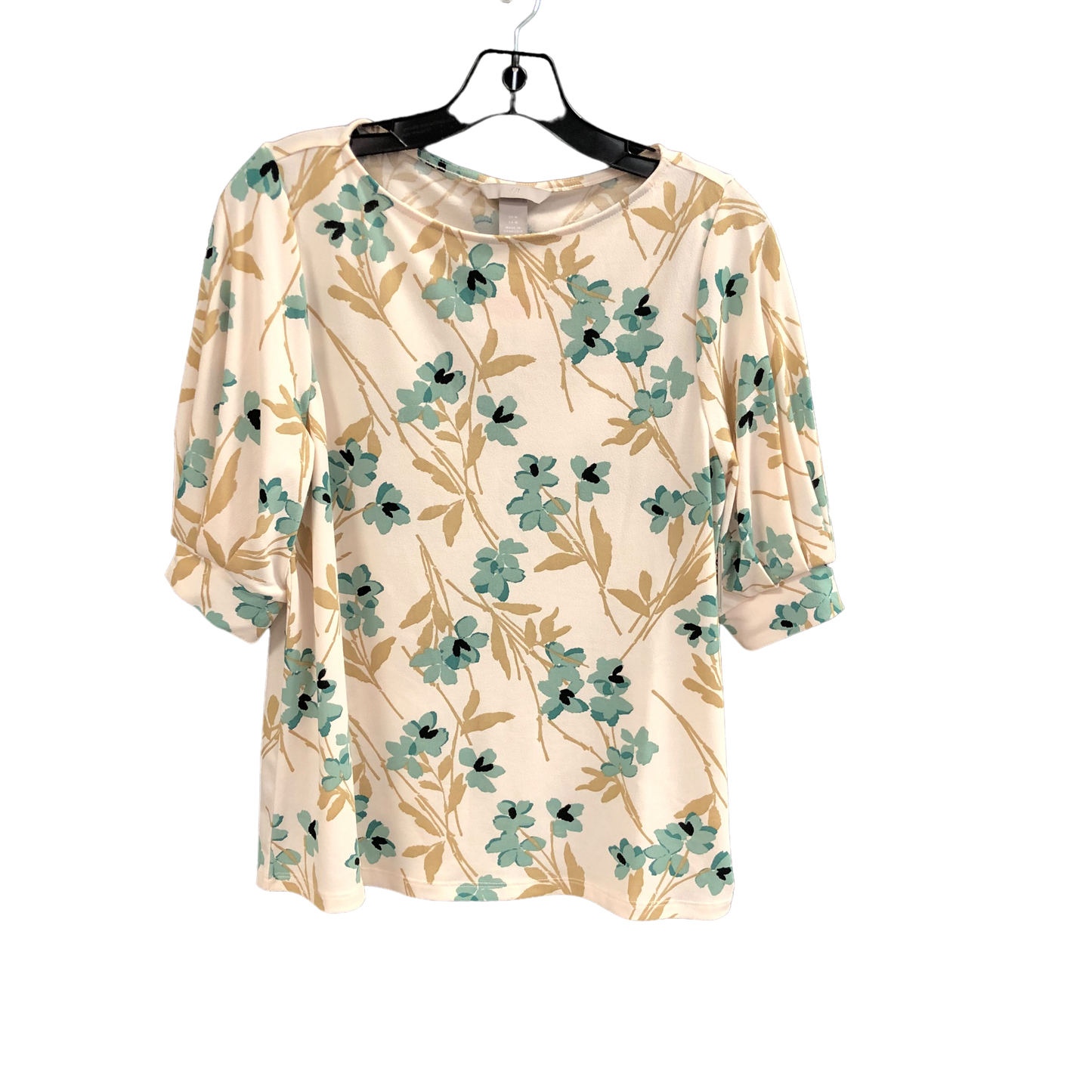 Cream Top Short Sleeve H&m, Size M