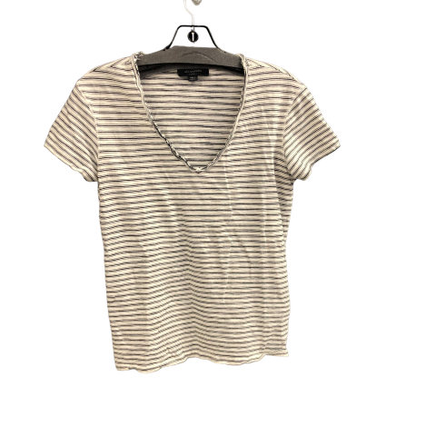 Striped Pattern Top Short Sleeve All Saints, Size Xs