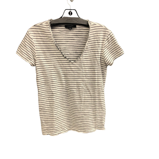 Striped Pattern Top Short Sleeve All Saints, Size Xs