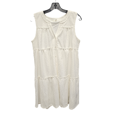 White Dress Casual Midi Maurices, Size M