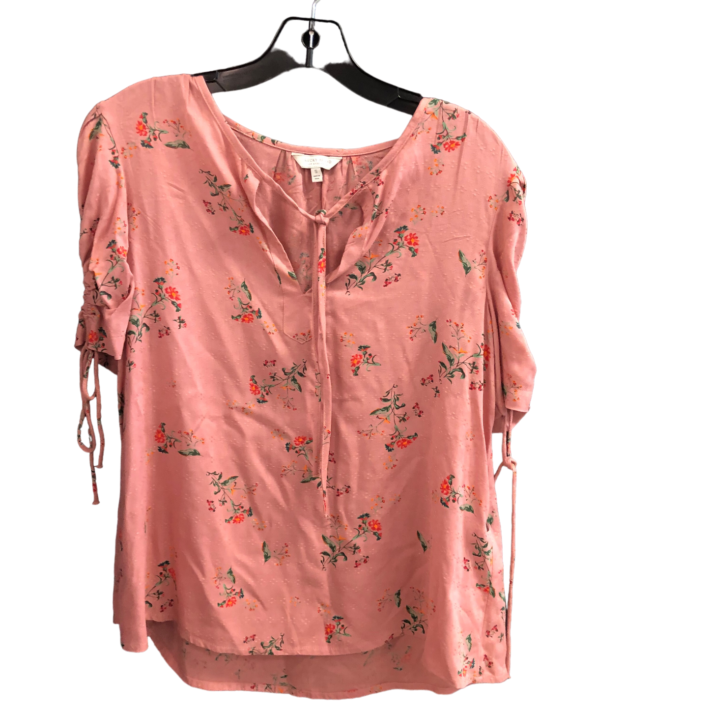 Pink Top Short Sleeve Lucky Brand, Size S