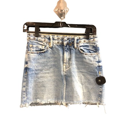 Skirt Designer By All Saints In Blue Denim, Size: Xs