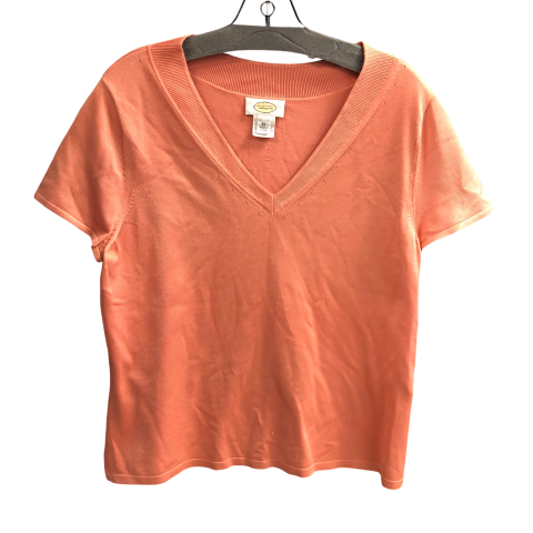 Top Short Sleeve By Forever 21 In Orange, Size: S