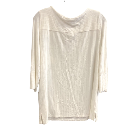 Top Long Sleeve By Chicos In White, Size: L