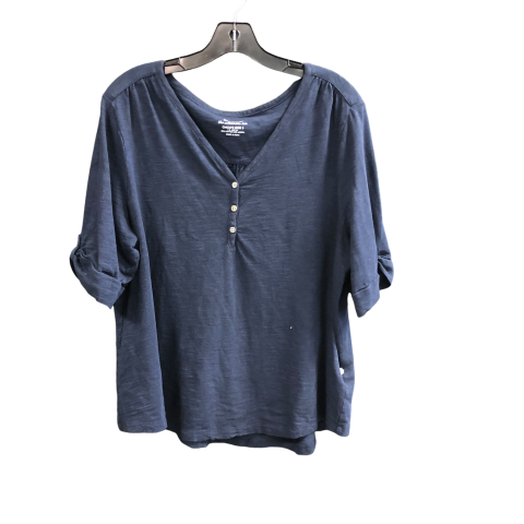 Top Short Sleeve By Chicos In Blue, Size: Xl