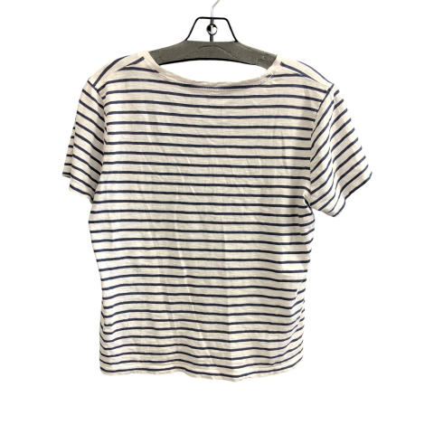 Top Short Sleeve By Madewell In Striped Pattern, Size: L