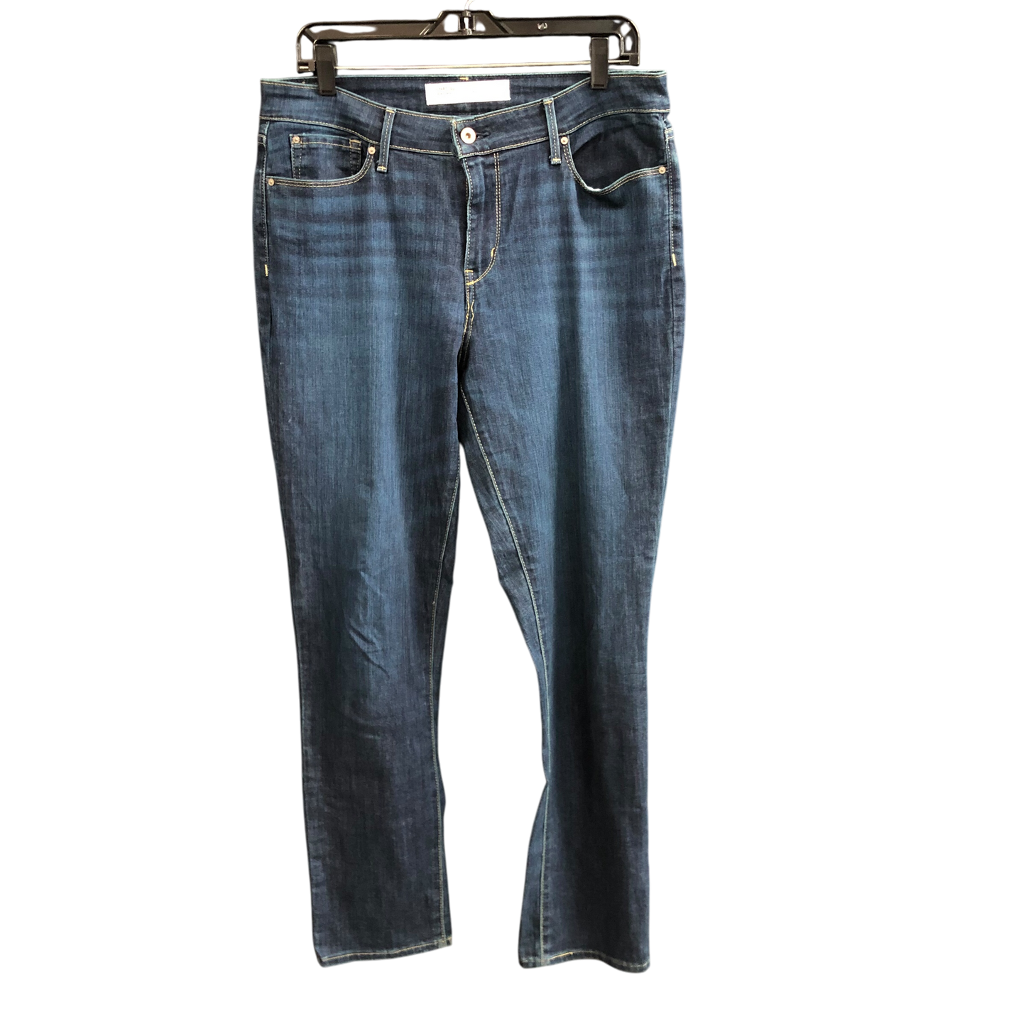 Jeans Straight By Levis In Blue Denim, Size: 14l