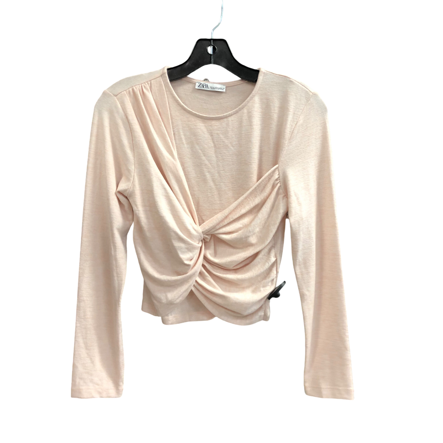 Top Long Sleeve By Zara In Pink, Size: M