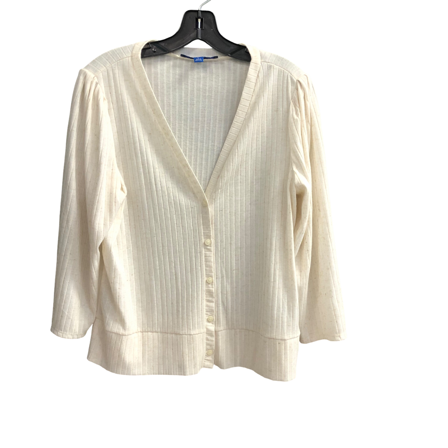 Cardigan By Apt 9 In Cream, Size: L