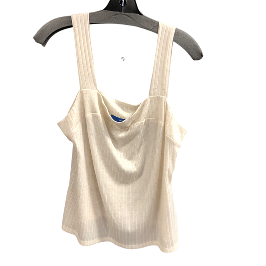 Top Sleeveless By Apt 9 In Cream, Size: L