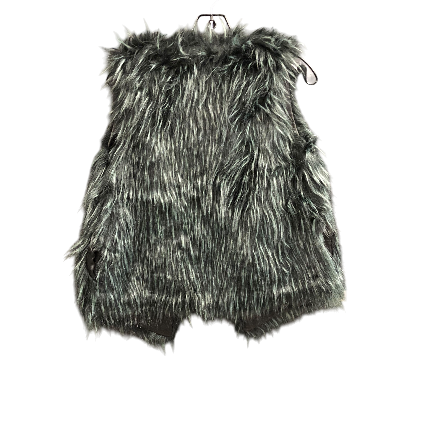 Vest Faux Fur & Sherpa By Alya In Black & Green, Size: S