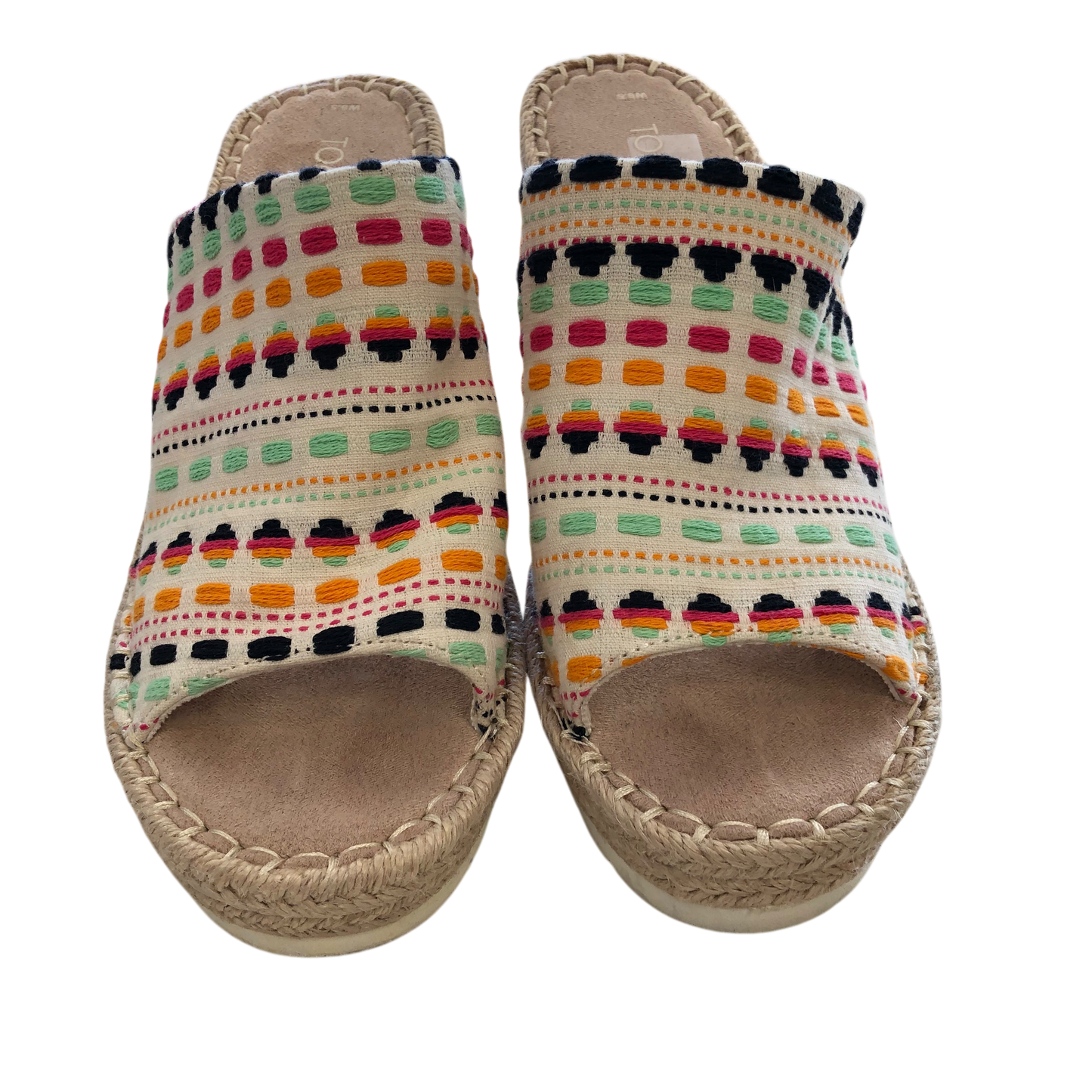 Shoes Heels Wedge By Toms In Multi-colored, Size: 6.5