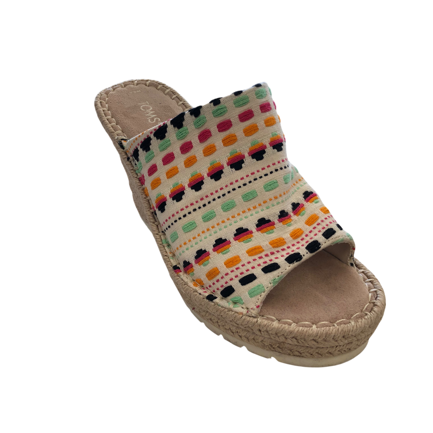 Shoes Heels Wedge By Toms In Multi-colored, Size: 6.5