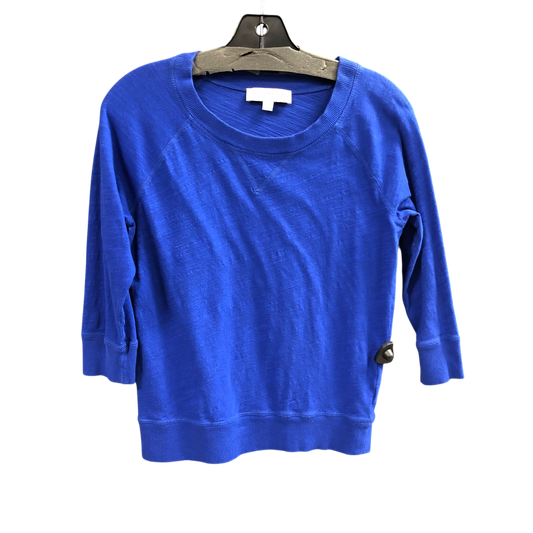 Athletic Top Long Sleeve Crewneck By Jones New York In Blue, Size: S