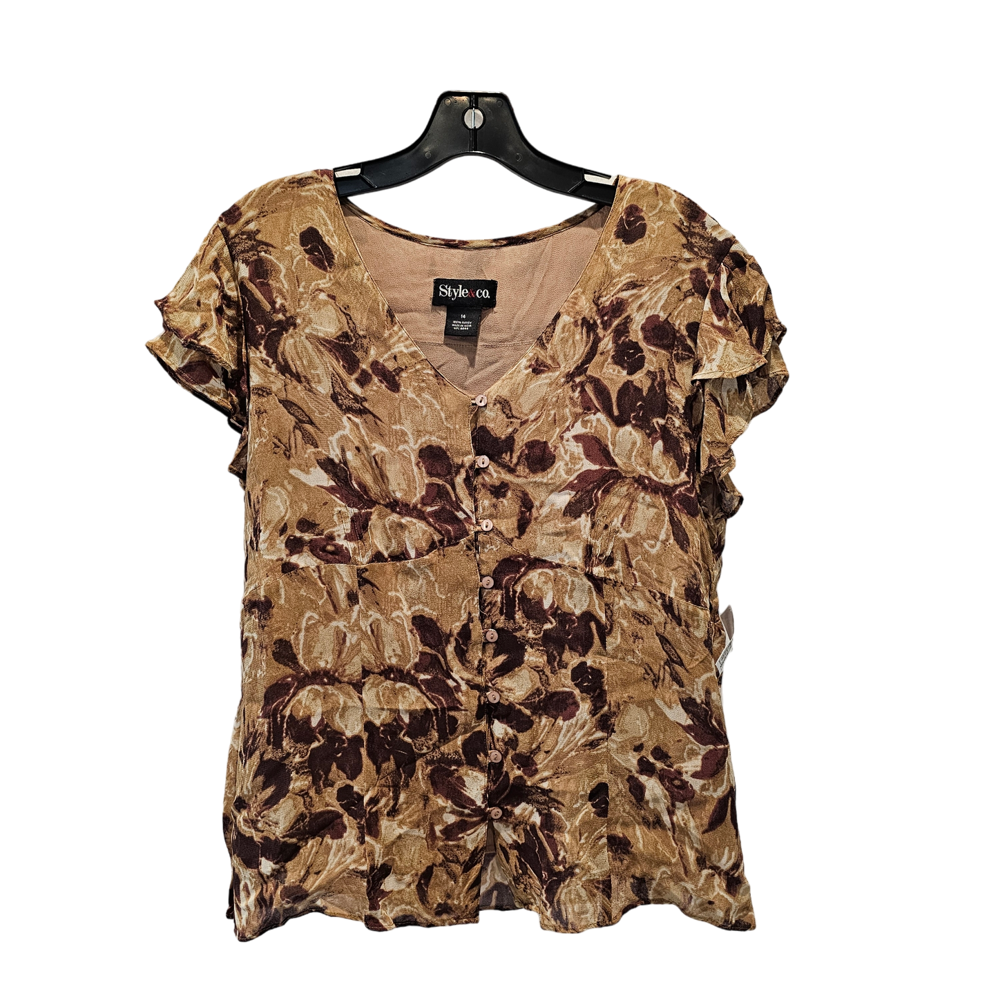 Top Short Sleeve By Style And Company  Size: L