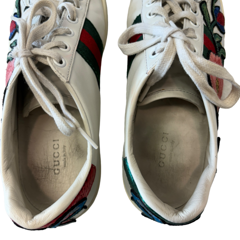 Floral Print Shoes Designer Gucci, Size 6.5