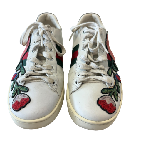 Floral Print Shoes Designer Gucci, Size 6.5