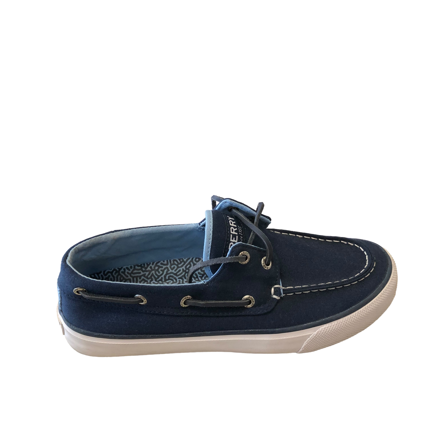 Blue Shoes Flats Sperry, Size 8