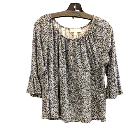 Top 3/4 Sleeve By Michael By Michael Kors In Blue, Size: L