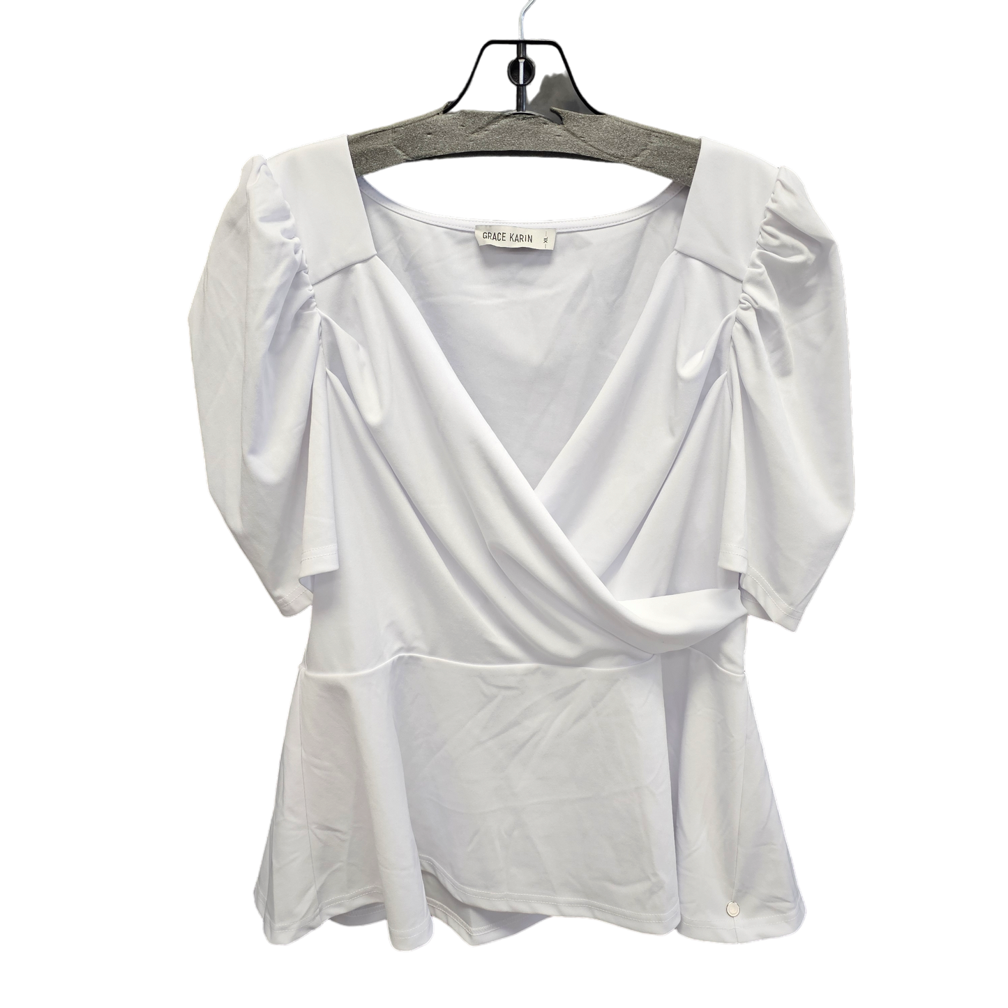 White Top Short Sleeve Grace Karin, Size Xl