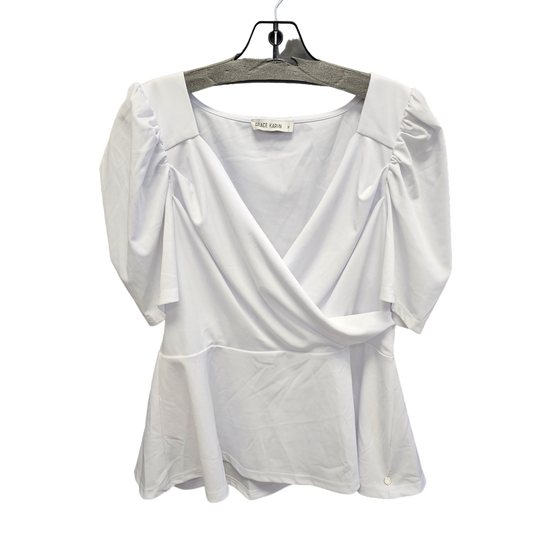 White Top Short Sleeve Grace Karin, Size Xl