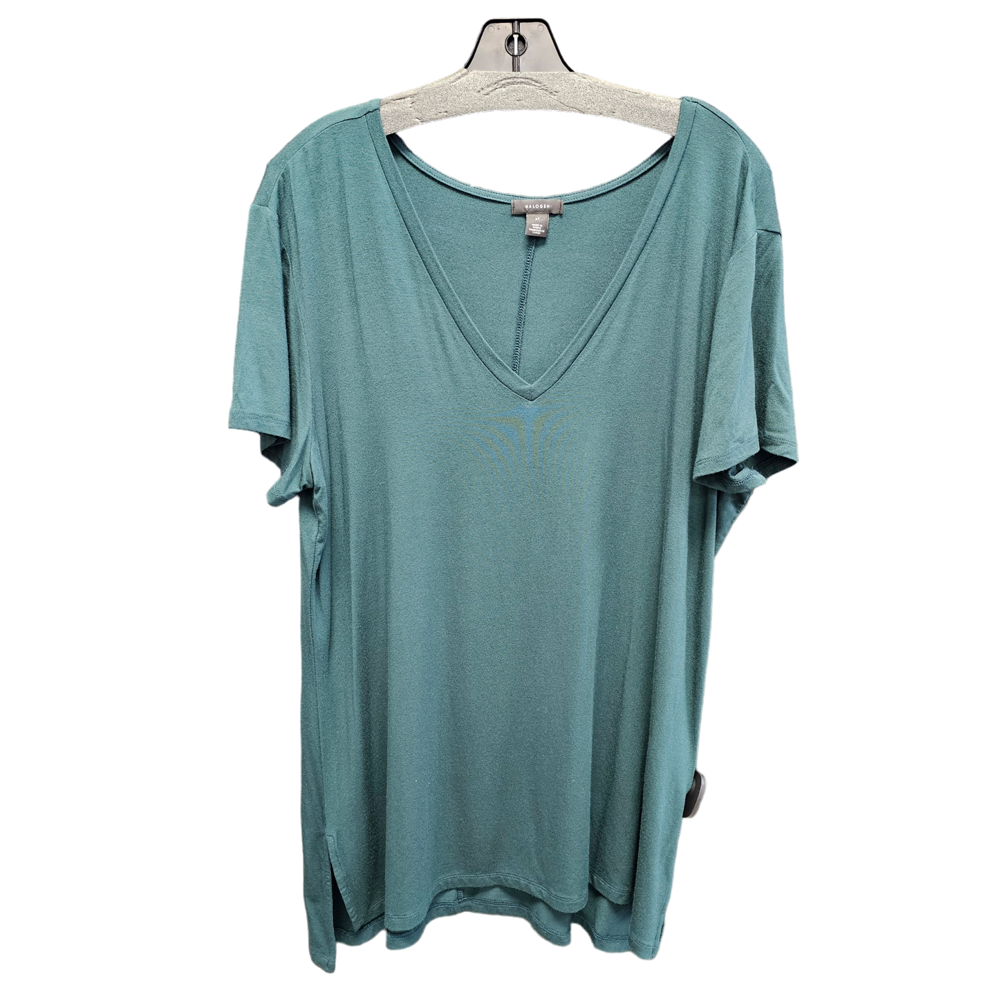 Green Top Short Sleeve Halogen, Size Xl