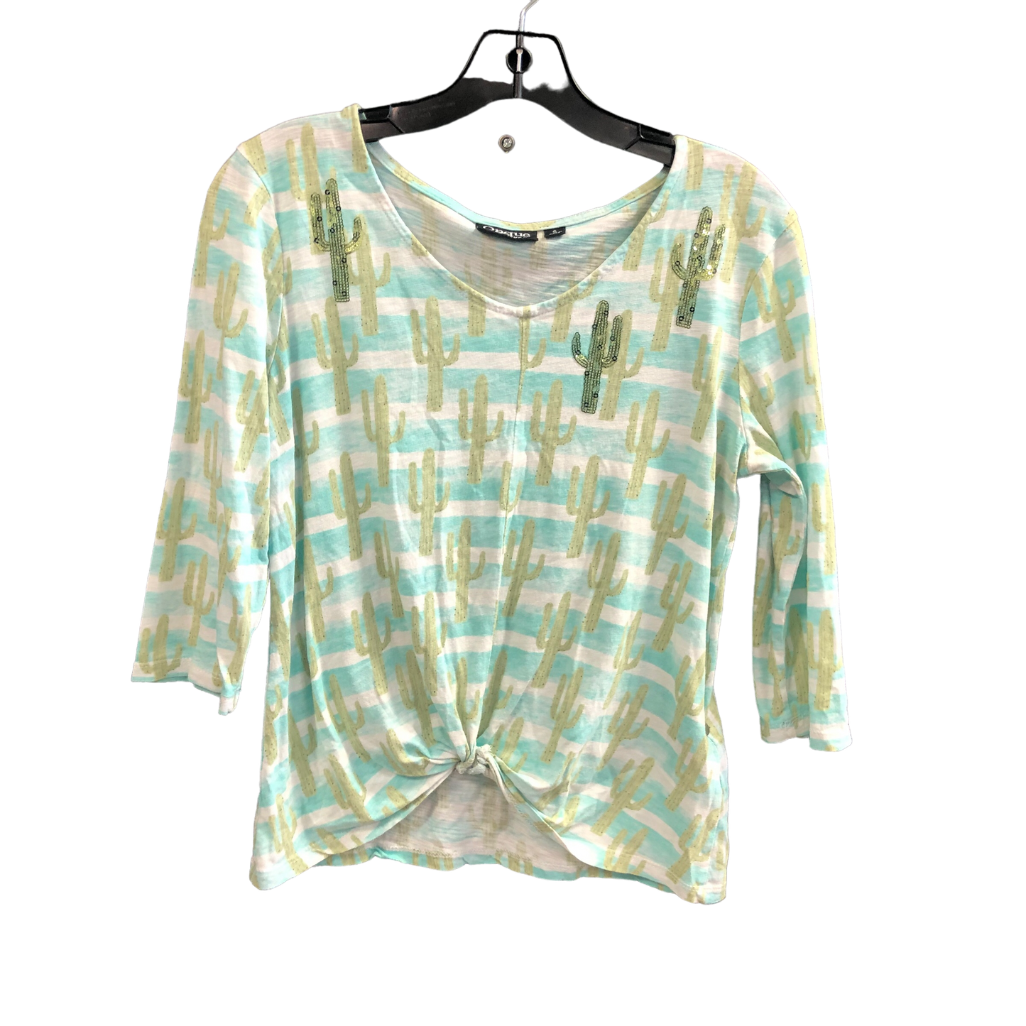 Green Top 3/4 Sleeve Onque, Size S