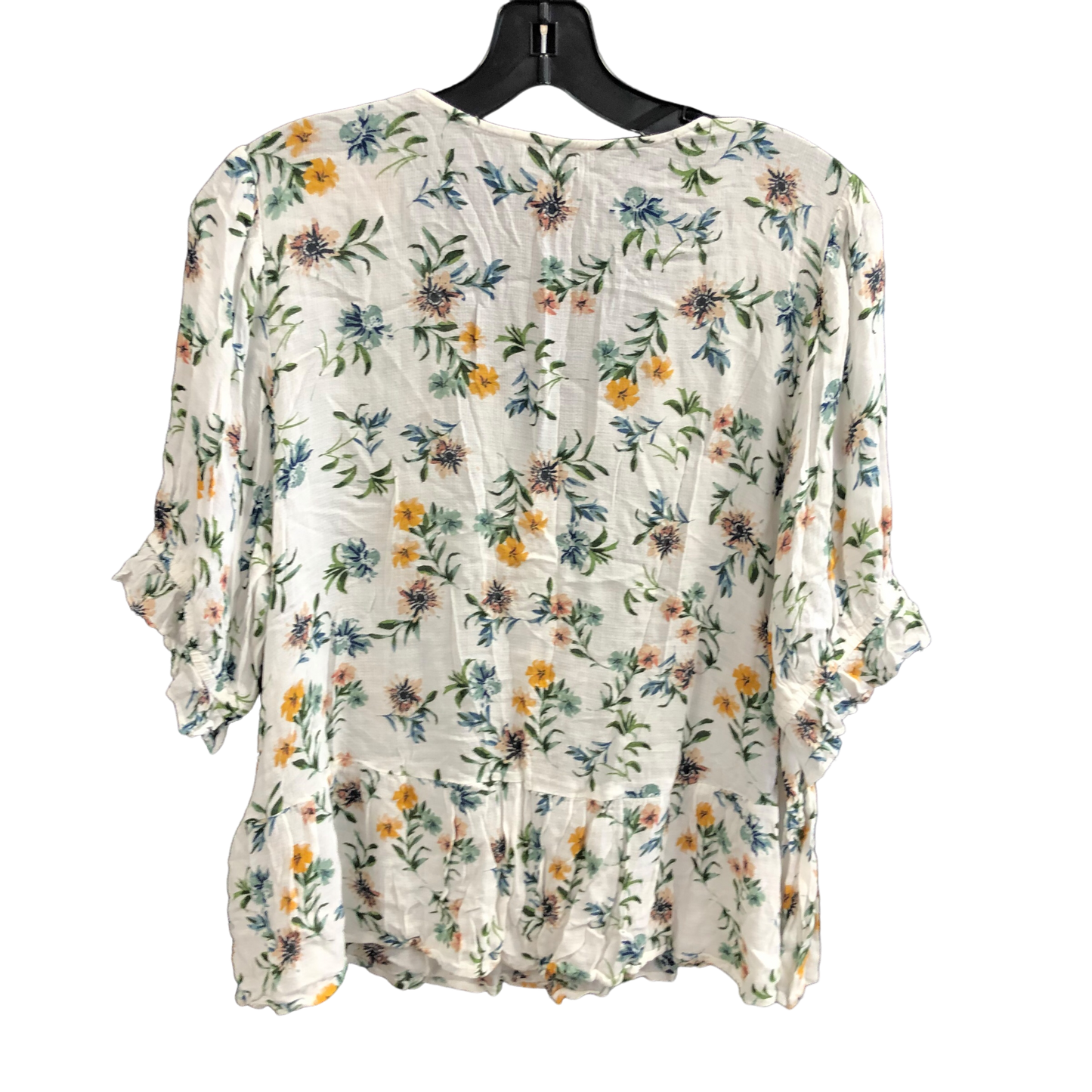 Floral Print Top Short Sleeve Lucky Brand, Size L