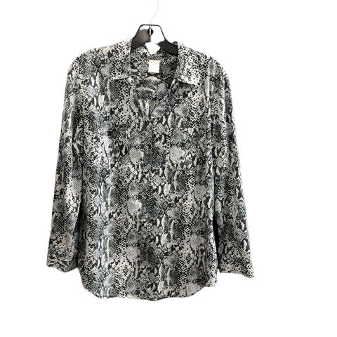 Top Long Sleeve By Faded Glory In Animal Print, Size: L