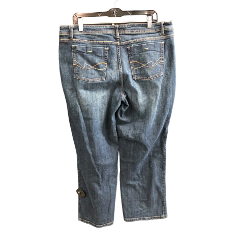 Jeans Flared By Guess In Blue Denim, Size: 10