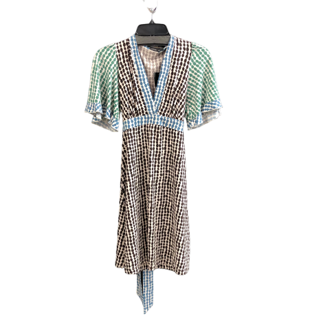 Dress Designer By Bcbgmaxazria In Brown & Green, Size: Xxs