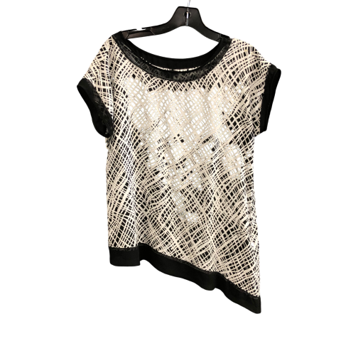 Top Sleeveless By Ann Taylor In Black & White, Size: S