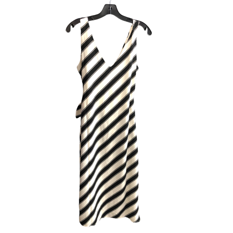 Dress Casual Midi By H&m In Black & Cream, Size: S