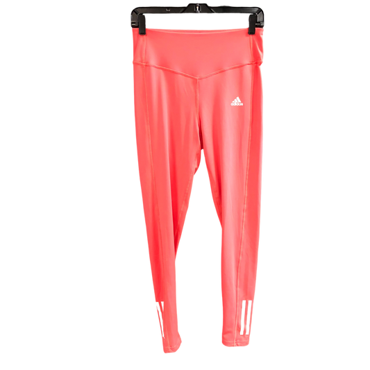 Athletic Leggings By Adidas In Pink, Size: M