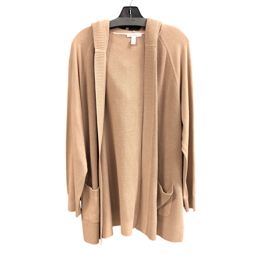 Cardigan By Isaac Mizrahi Live Qvc In Tan, Size: L