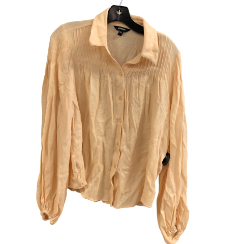 Top Long Sleeve By Express In Peach, Size: M