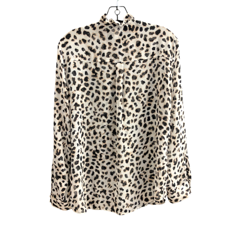 Top Long Sleeve By Express In Animal Print, Size: L