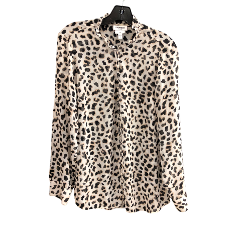 Top Long Sleeve By Express In Animal Print, Size: L