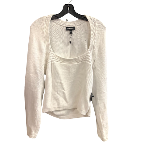 Sweater By Express In White, Size: L